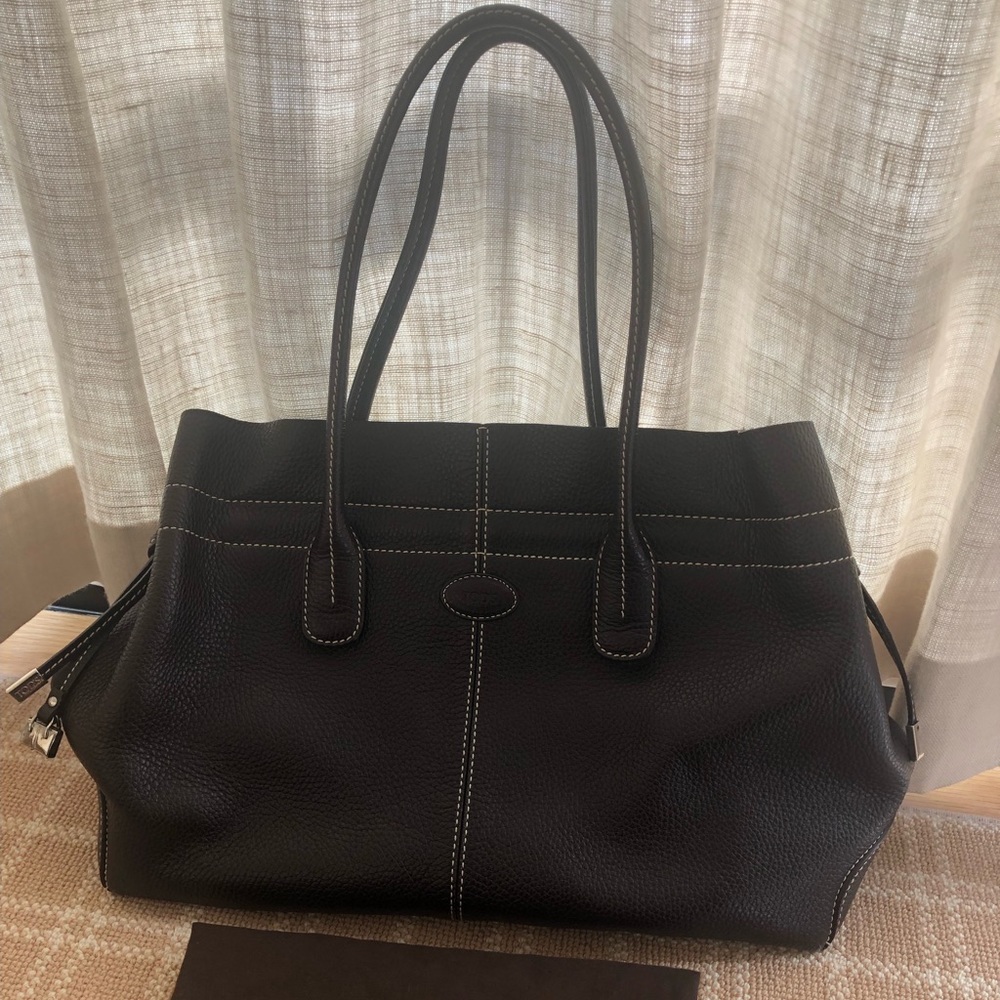 Tod’s Classic D-Bag Tote Dark Brown Leather